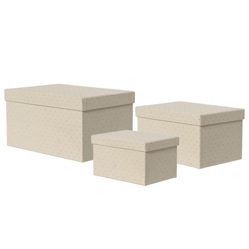 Box papier darč s/3 krém v18/34,5/24cm - Vianočné dekorácie