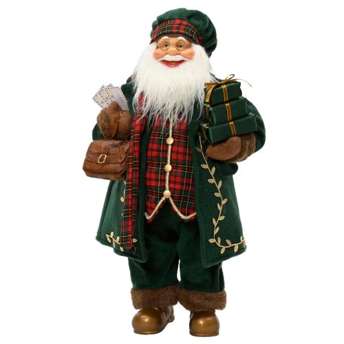 Santa vian zelený v45x29x13cm - Vianočné dekorácie