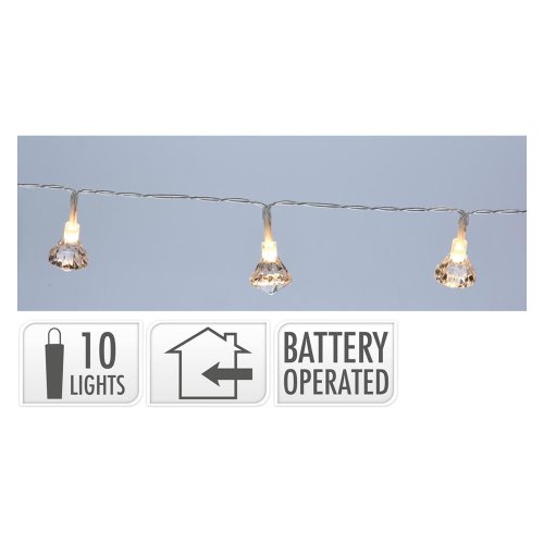Led10 reťaz vnút /ww/bat/ - Vianočné osvetlenie
