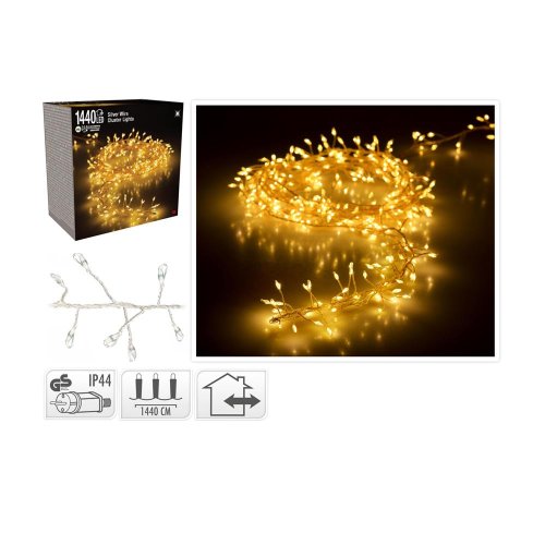 Led1440 silver drôt ww/iner,out/ - Vianočné osvetlenie