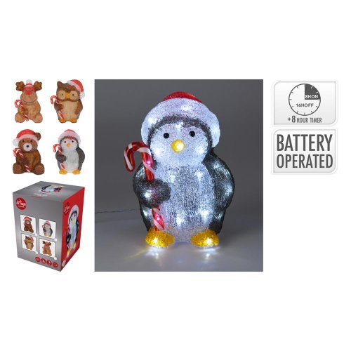 Led zvieratká  24 cm, 4ass - Vianočné osvetlenie