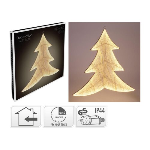 Led260 vianočný stromček 53 x 56 cm, zlatý