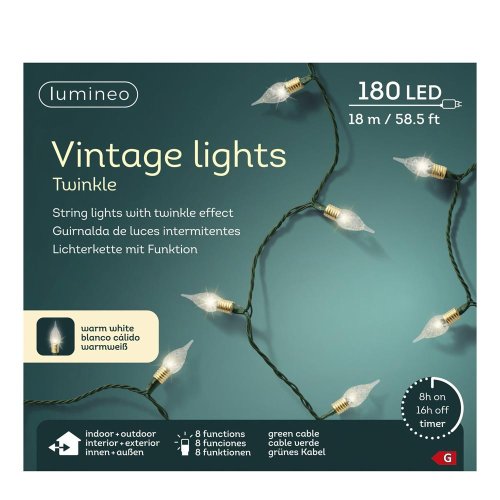 Led reťaz vian. bater. out/ww/8funk. - Vianočné osvetlenie