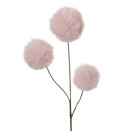 Bobule umel kožušina ružová 70cm/12cm - Vianočné dekorácie