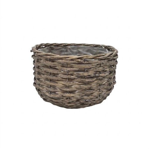 489fl/s obal prútie okrúhly sivý m 24*15cm - Umelé kvety