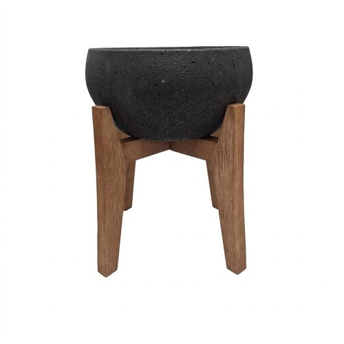 Kv-59 obal misa umelý kameň na drev.nožičkách čierna 47x47x53,5cm - Umelé kvety