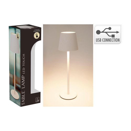 Led stolná lampa 10 x 36 cm/usb, biela - Vianočné osvetlenie