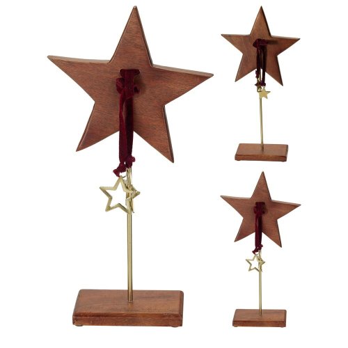 Hviezda na stojane 40 cm, 2 ass - Vianočné dekorácie