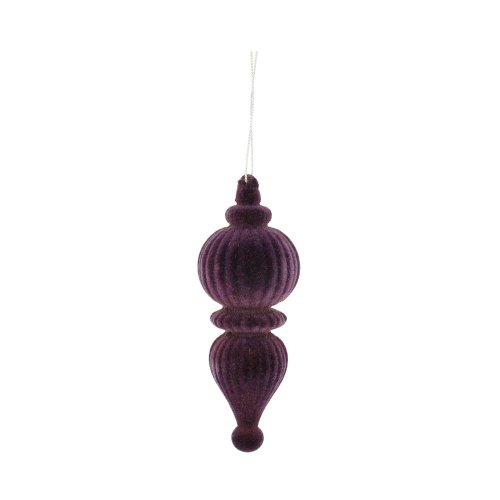 Záves ornament zamat plast 11cm fialová - Vianočné dekorácie a ozdoby