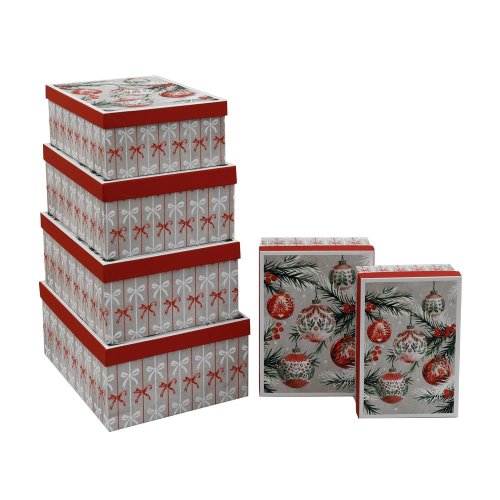 Box darč s/6 ozdoby/mašle