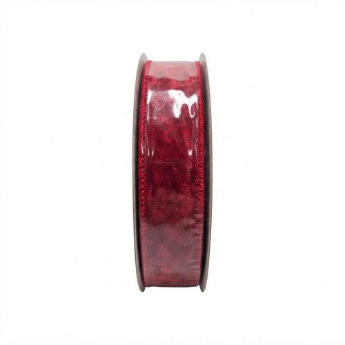 Stuha 2,5cm/10y červená drôtik