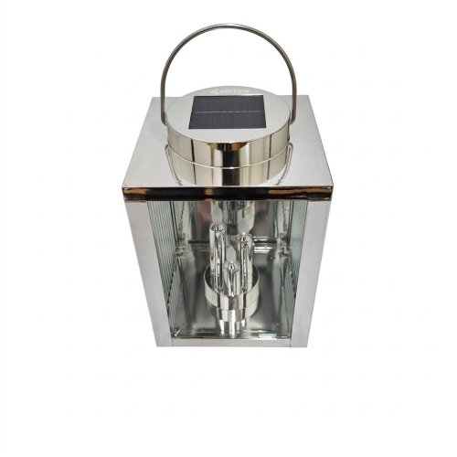 Lampáš solar+ sviečka strieb. deň/noc 28cm