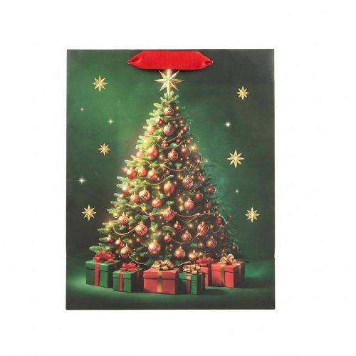 Agb2019503 taška darč. v25x20+10cm classic christmas tree