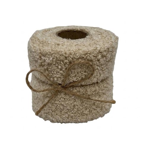 Stuha vian froté 8cm/2m sivohnedá - Vianočné dekorácie