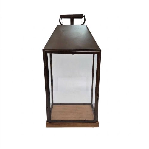 Lampáš drevo/kovv59/29/22cm - Umelé kvety