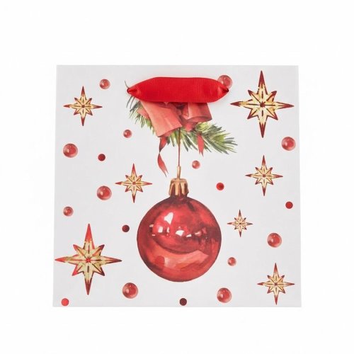 Agb2014110 taška vian 17x17+6cm jingle bells - Vianočné dekorácie