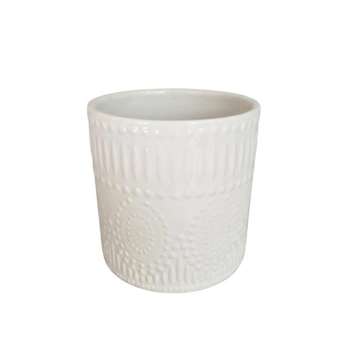 Obal jemný vzor biely 13,5xv14cm