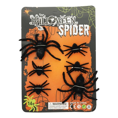 Pavúk čierny zamat mix s/6 5-8cm