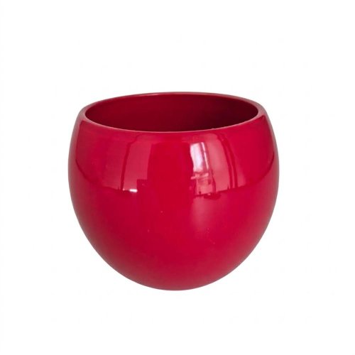 Obal guľa červená 16xv13,5cm - Vianočné dekorácie a ozdoby