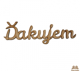 Drevený výsek Ďakujem