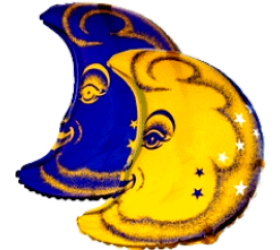 Balón Mesiac modrý