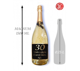 30 Narodeniny 1,5  L Gold Cuvee šumivé víno so zlatom