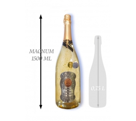 18  rokov  Zlaté šumivé 1,5 L Narodeniny kovová etiketa
