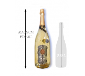 Bez veku - Zlaté šumivé 1,5 L Narodeniny kovová etiketa