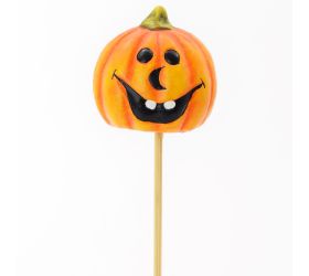 Zápich keramika tekvica úsmev 5,5x2,5x5cm