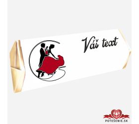 Plesová Rumba čokoládka, tančnný  pár v kruhu