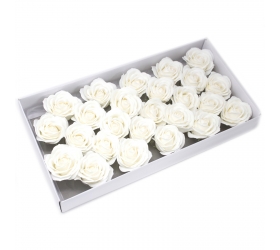 Mydlové kvety, veľká ruža - biela