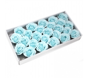 Mydlové kvety, veľká ruža - pastelová modrá