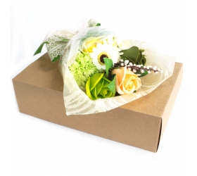 Mydlová kytica v krabici - zelená