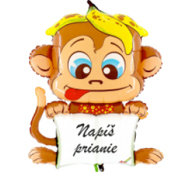 Balón Opica na písanie 71-91 cm héliový