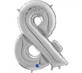 Balón písmeno & strieborné 66 cm