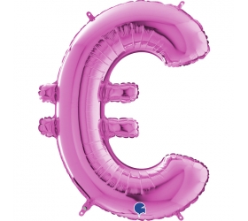 Balón Symbol € ružové 66 cm