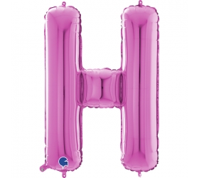 Balón písmeno H ružové 66 cm