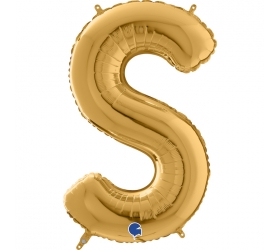 Balón písmeno S zlaté 66 cm