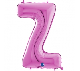 Balón písmeno Z ružové 66 cm