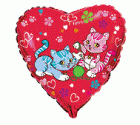 Balón Mačky s klbkom