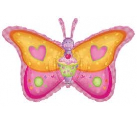 Balón Motýľ Srdiečka