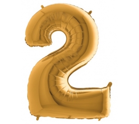 Balón číslo 2 zlaté 100 cm