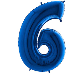 Balón číslo 6 modré 100 cm