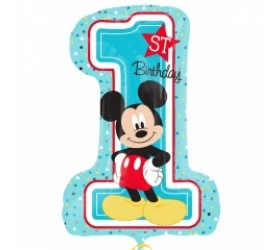 Balón číslo 1 Mickey Mouse 48x71 cm
