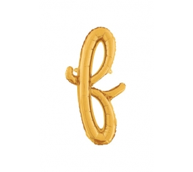 Balón písmeno malé zlaté F script