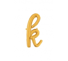 Balón písmeno malé zlaté K script