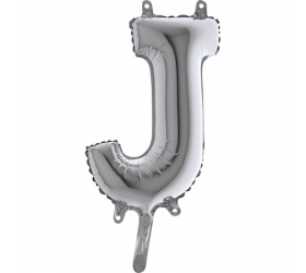 Balón písmeno J strieborné 35 cm