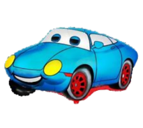 Balón Auto Modré