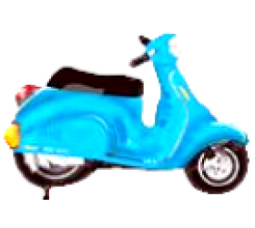Balón Vespa modrá