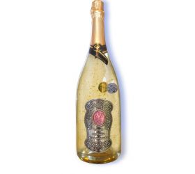 80  rokov  Zlaté šumivé 1,5 L Narodeniny kovová etiketa